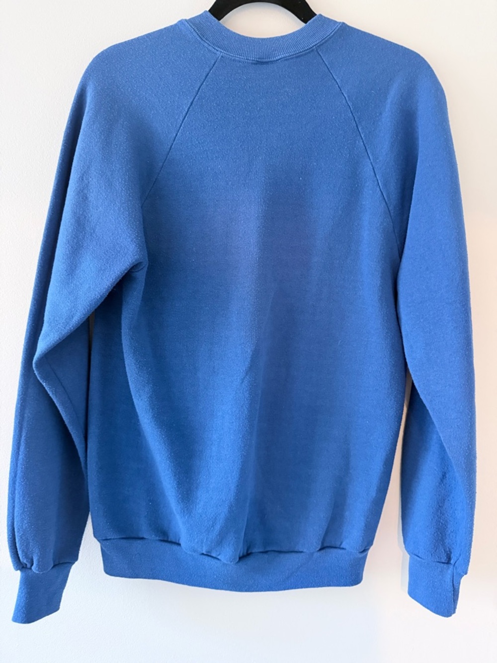 Jerzees Royal Blue Crewneck Sweatshirt with Puppy Basket Graphic - Picture 2 of 4